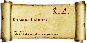 Katona Laborc névjegykártya